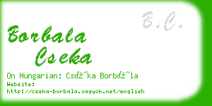 borbala cseka business card